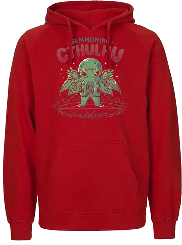 Summoning Cthulhu - summon, cthulhu, lovecraft, h.p. lovecraft, necronomicon, pentagram - Fairtrade Hoodie