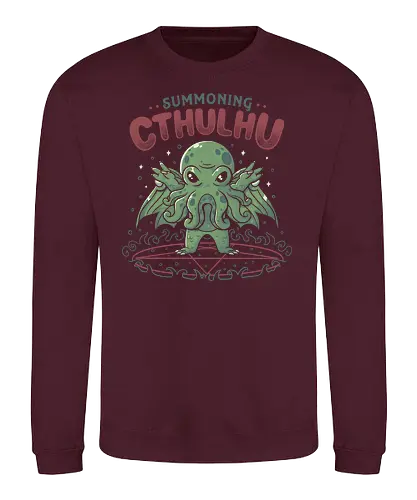 Summoning Cthulhu - summon, cthulhu, lovecraft, h.p. lovecraft, necronomicon, pentagram - Sweatshirt