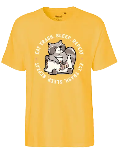 t Garbage Sleep Rept - waschbär, müll, trash, raccoon, coon, tiere, animal - Fairtrade T-Shirt