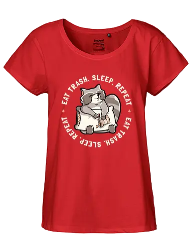 t Garbage Sleep Rept - waschbär, müll, trash, raccoon, coon, tiere, animal - Fairtrade Girl Shirt