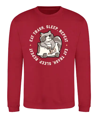 t Garbage Sleep Rept - waschbär, müll, trash, raccoon, coon, tiere, animal - Sweatshirt