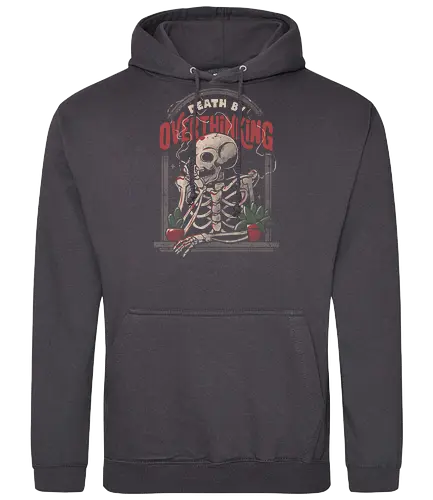Death By Overthinking - overthinking, Zerdenken, nachdenken, skelett, skeleton - Standard Hoodie