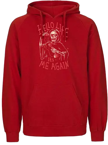 Death Call - life, Phone, pun, death - Fairtrade Hoodie