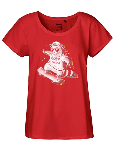 Rainbow Trash Panda - waschbär, raccoon, trash, trash panda, skate - Fairtrade Girl Shirt