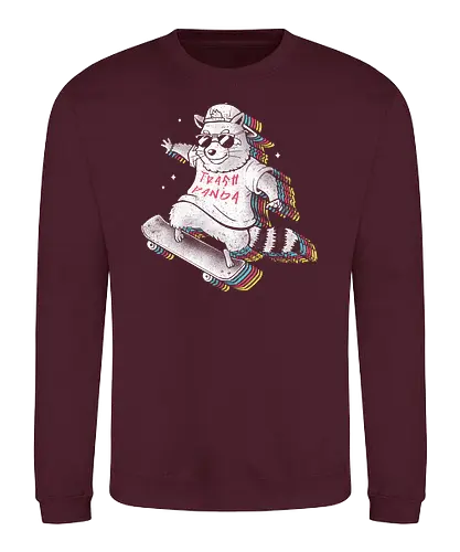 Rainbow Trash Panda - waschbär, raccoon, trash, trash panda, skate - Sweatshirt