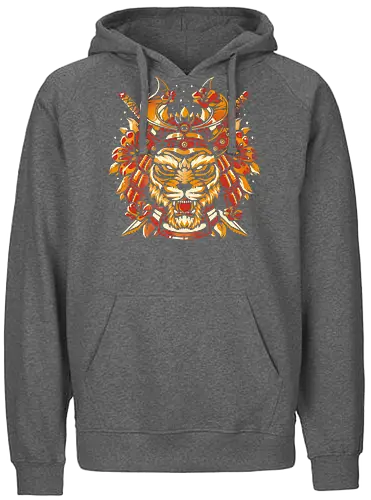 Samurai Tiger - samurai, japan, tiger - Fairtrade Hoodie