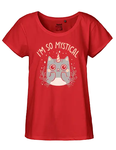 Mystical Kitty - cute, cat, katze, mystisch, magic, unicat - Fairtrade Girl Shirt