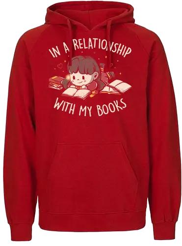 In a Relationship With My Books - Relationship, Beziehung, buch, bücher, magic, witch - Fairtrade Hoodie