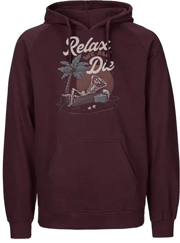 Relax We All Die - relax, chill, skeleton, skelett, Holiday, sleep - Fairtrade Hoodie