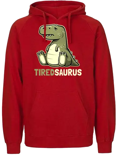 TirePen and Paperurus - dinosaurier, dino, müde, tired - Fairtrade Hoodie