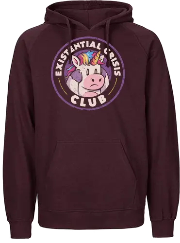 Existential Crisis Club - crisis, einhorn, unicorn - Fairtrade Hoodie