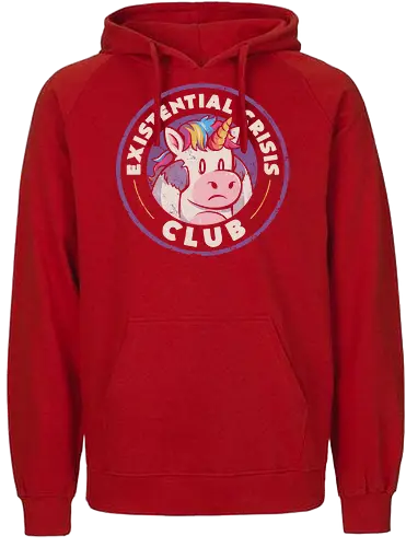 Existential Crisis Club - crisis, einhorn, unicorn - Fairtrade Hoodie