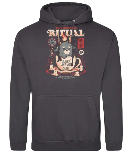 The Morning Ritual - ritual, baphomet, monday, coffee, kaffee - Standard Hoodie