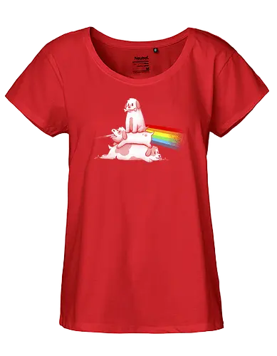 Bark Side of the Moon - pop, music, mashup, dog - Fairtrade Girl Shirt