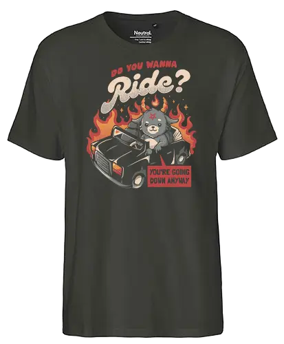 Ride to Hell - baphomet, demon, auto - Fairtrade T-Shirt