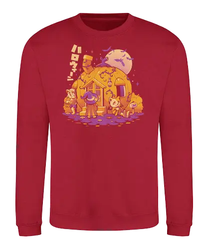Purrpkin House - purr, pumpkin, kürbis, katze, cat, cute, halloween - Sweatshirt