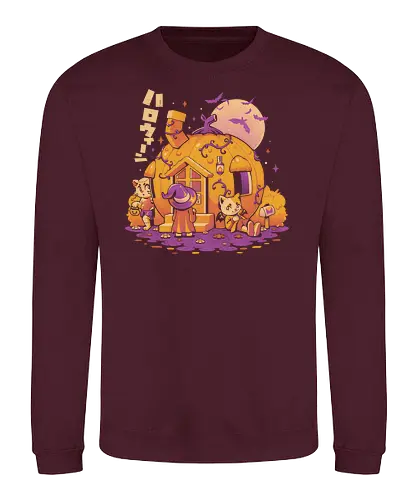 Purrpkin House - purr, pumpkin, kürbis, katze, cat, cute, halloween - Sweatshirt