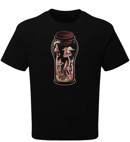 Gnome Jar - gnom, glas, jar, pilz, mushroom - Oversize T-Shirt