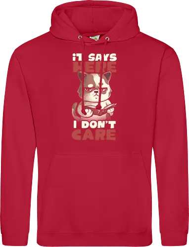 It Says Here I Don't Care