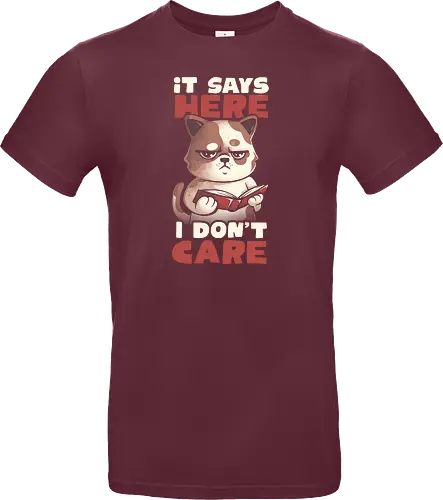 It Says Here I Don't Care