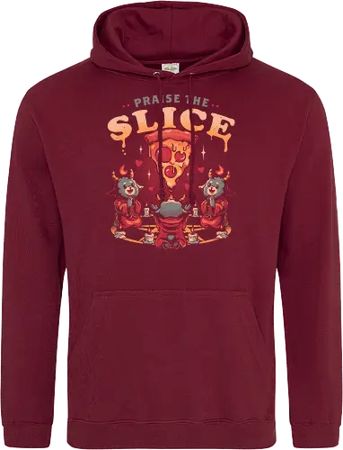 Praise the Slice - demon, baphomet, pentagram, pizza - Standard Hoodie