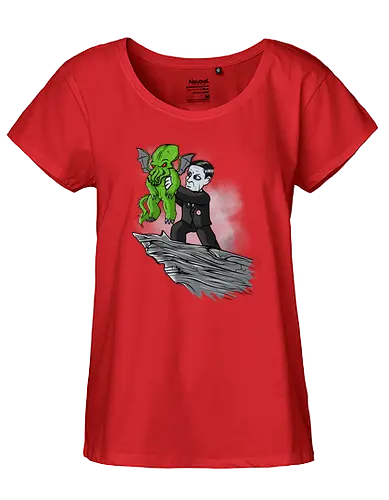 The God King - cthulhu, lion, king, mashup, hp lovecraft, h.p. lovecraft, lovecraft, elder god, fantasy, fun - Fairtrade Girl Shirt