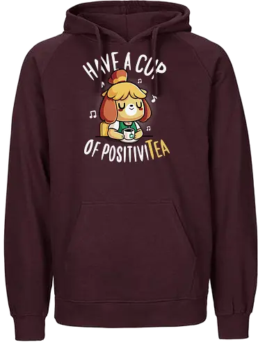 Positivit - animal, Crossing, isabelle, tee, positivity - Fairtrade Hoodie