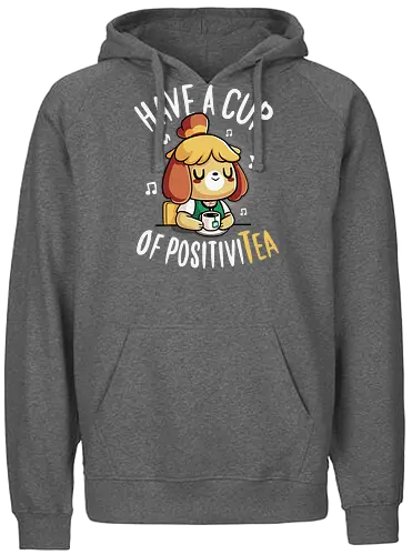 Positivit - animal, Crossing, isabelle, tee, positivity - Fairtrade Hoodie