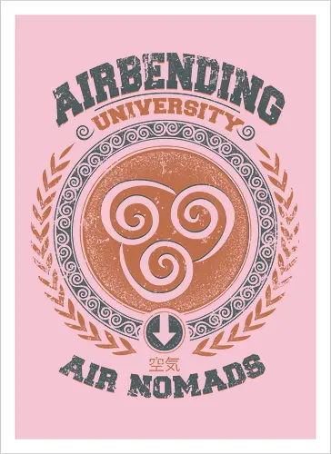 Airbending University - korra, aang, avatar, elemente, comic, zeichentrick, fantasy - Artprint