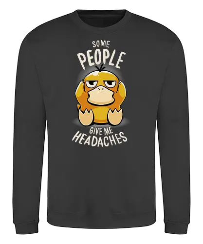 Hdaches - menschen, people, Kopfweh, Schmerzen, pocket, monster, ente, duck - Sweatshirt