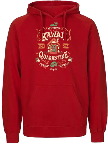 Kawaii Quarantine - Quarantäne, Lockdown, animal, Crossing, Stay home, Stay safe, Turnip, Rüben - Fairtrade Hoodie