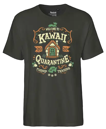 Kawaii Quarantine - Quarantäne, Lockdown, animal, Crossing, Stay home, Stay safe, Turnip, Rüben - Fairtrade T-Shirt