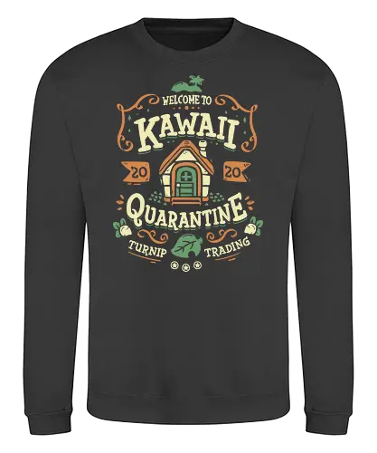 Kawaii Quarantine - Quarantäne, Lockdown, animal, Crossing, Stay home, Stay safe, Turnip, Rüben - Sweatshirt