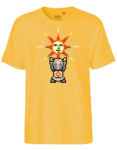 Praise the Pixel - souls, praise the sun, solaire of astora, sun, sonne, gaming, pixel - Fairtrade T-Shirt