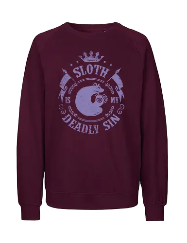 Sloth is my sin - Sünde, Todsünde, anime, faulheit, seven deadly sins - Fairtrade Sweatshirt