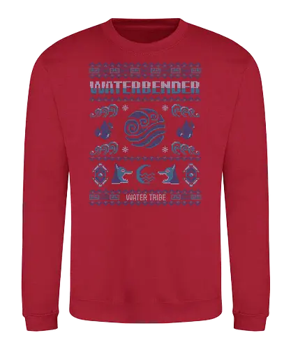 Avatar Waterbender Christmas Sweater - christmas, weihnachten, water tribe, aang, Ugly christmas sweater - Sweatshirt