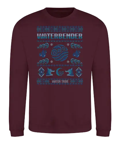 Avatar Waterbender Christmas Sweater - christmas, weihnachten, water tribe, aang, Ugly christmas sweater - Sweatshirt