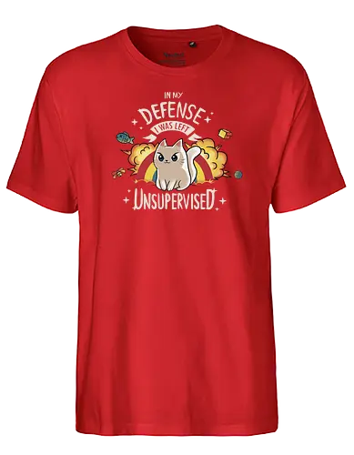 Unsupervised Cat - cat, katze, box, chaos - Fairtrade T-Shirt