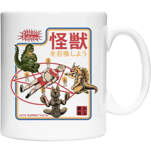 Let's summon Kaiju - ouija, beschwören, satan, kaiju, monster, summon, dark, goth, pentagram, candles - Cup