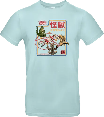 Let's summon Kaiju - ouija, beschwören, satan, kaiju, monster, summon, dark, goth, pentagram, candles - Standard T-Shirt