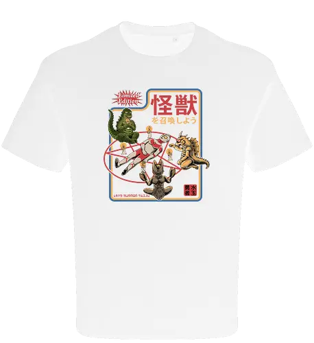 Let's summon Kaiju - ouija, beschwören, satan, kaiju, monster, summon, dark, goth, pentagram, candles - Oversize T-Shirt