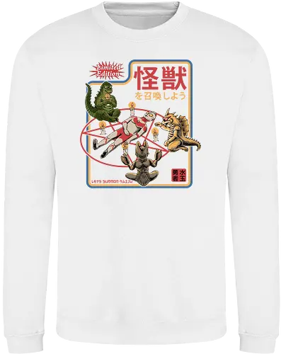 Let's summon Kaiju - ouija, beschwören, satan, kaiju, monster, summon, dark, goth, pentagram, candles - Sweatshirt