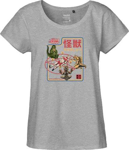 Let's summon Kaiju - ouija, beschwören, satan, kaiju, monster, summon, dark, goth, pentagram, candles - Fairtrade Girl Shirt