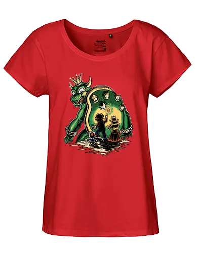 The Last Battle - mario, turtle, princess, plumber, klempner, videogames, classic, retro, castle, schloss, kampf, battle - Fairtrade Girl Shirt
