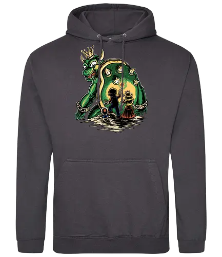 The Last Battle - mario, turtle, princess, plumber, klempner, videogames, classic, retro, castle, schloss, kampf, battle - Standard Hoodie