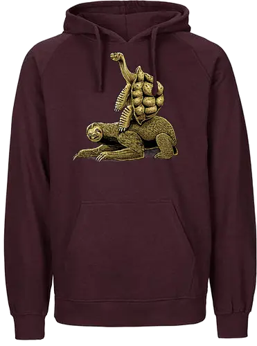 Slow Bros - sloth, faultier, schildkröte, turtle, slow, langsam, cute, süß, niedlich - Fairtrade Hoodie