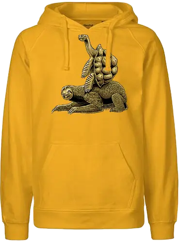 Slow Bros - sloth, faultier, schildkröte, turtle, slow, langsam, cute, süß, niedlich - Fairtrade Hoodie
