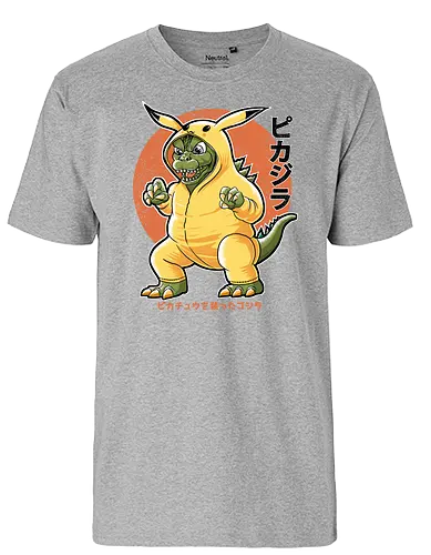 Pikazilla - monster, kigurumi, anzug, kaiju, süß, cute, niedlich, flauschig, oConsoleie - Fairtrade T-Shirt