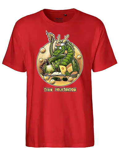 Train your Dragon - training, dragon, drache, sushi, rice, japan, nippon, ball, balls, coffee, kaffee - Fairtrade T-Shirt