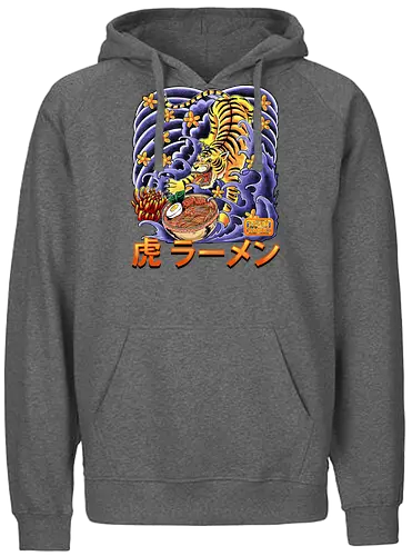 Tiger Ramen - tiger, ramen, noodle, noodlesoup, nudelsuppe, japan, food, fastfood, traditional style, traditional art - Fairtrade Hoodie